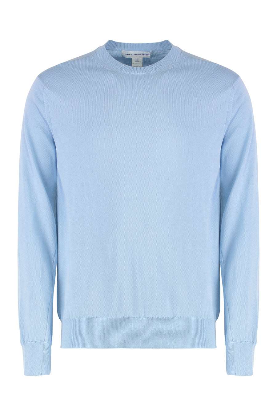Crew-Neck Cotton-Blend Sweater Blue Sweatshirts