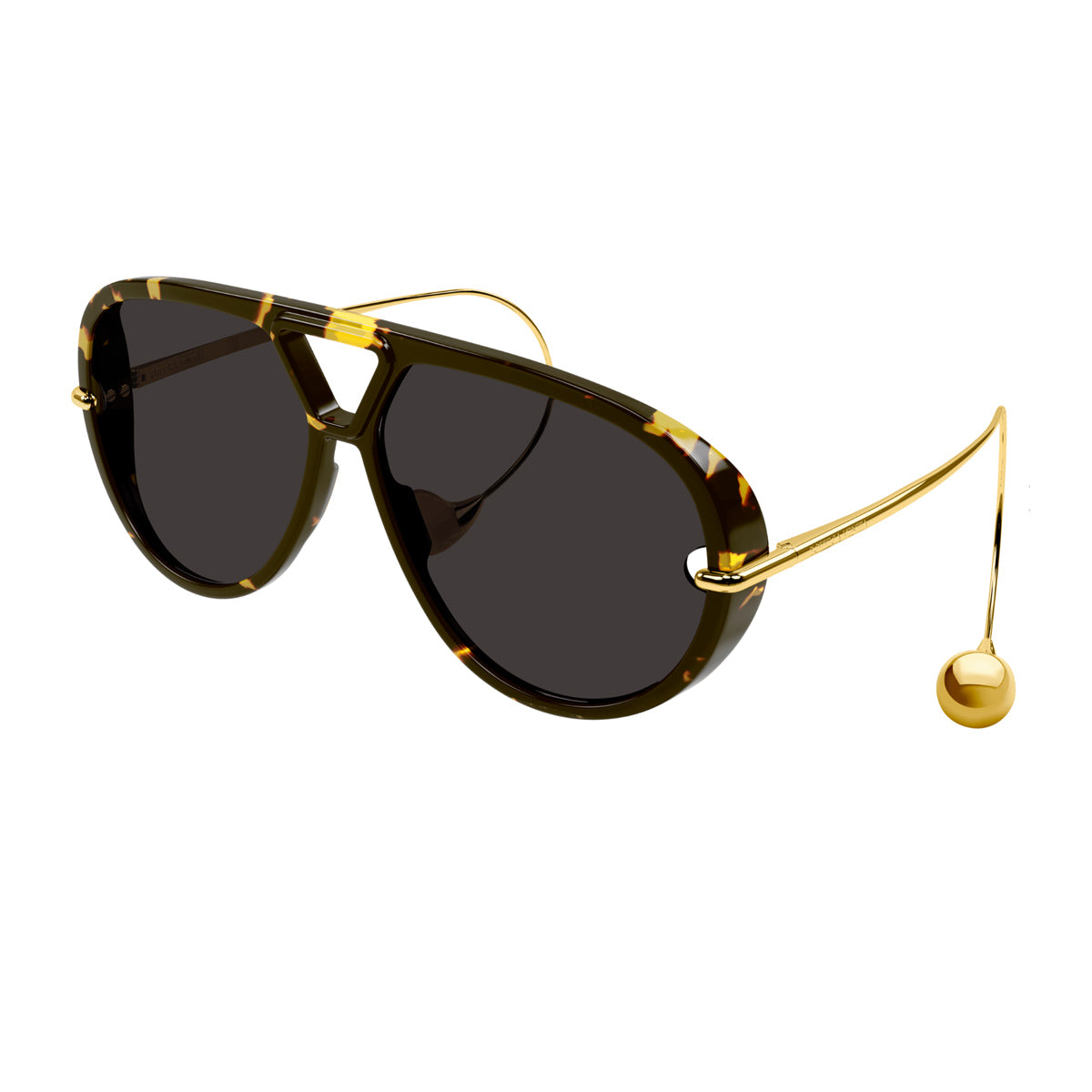 Bottega Veneta BV1273S Linea Unapologetic 005 Havana Gold Grey Marrone Acetate/metal Occhiali Da Sole