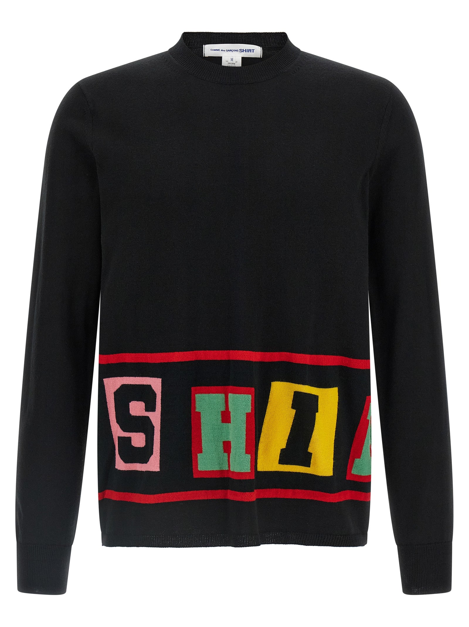 Intarsia sweater Black Acetate Wool Nylon Sweater, Cardigans