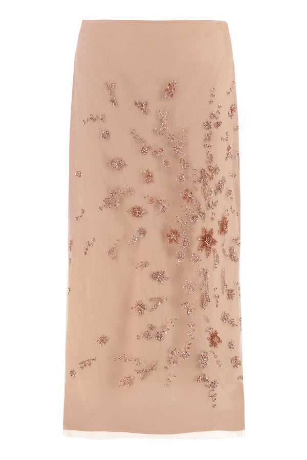 Tulle Skirt Pink Silk