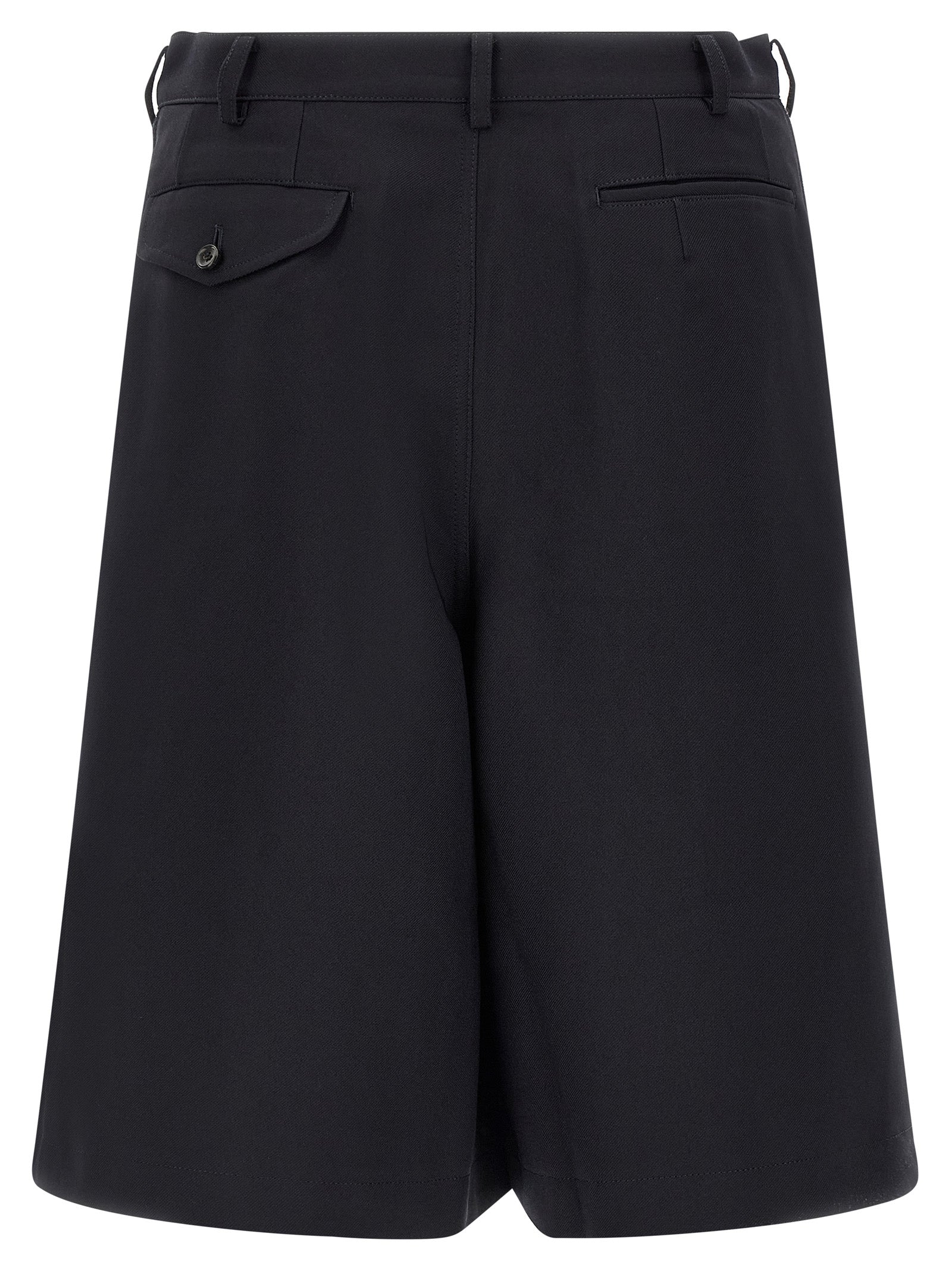 Zip Bermuda Shorts Blue Polyester Bermuda