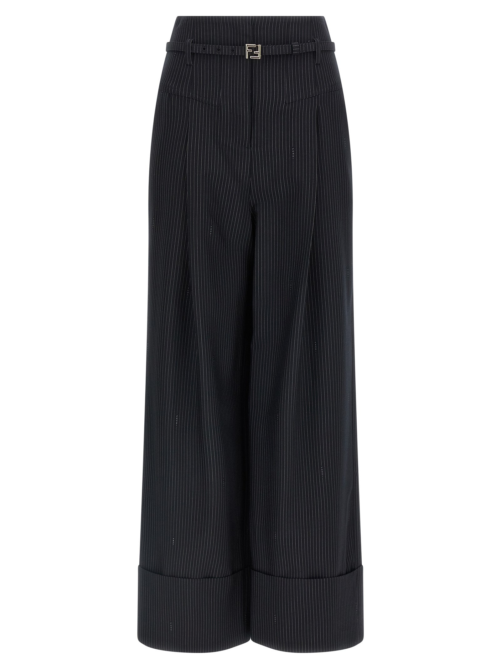 Pinstripe wool pants Blue