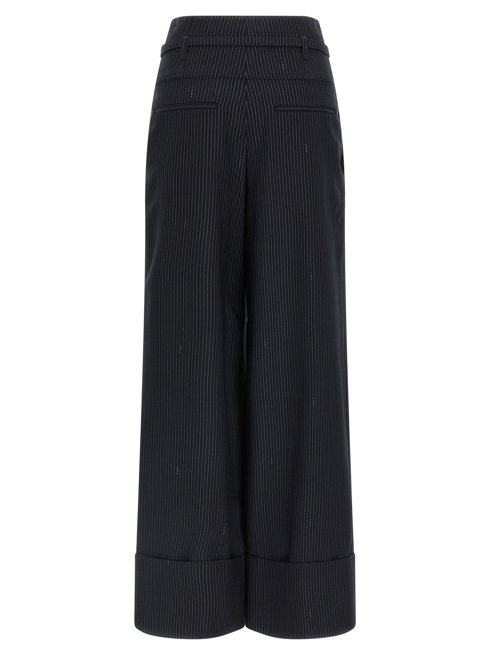 Pinstripe wool pants Blue