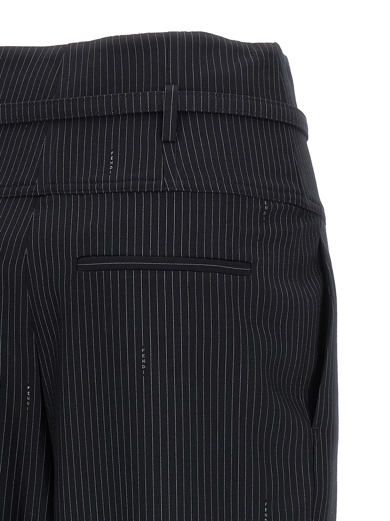 Pinstripe wool pants Blue