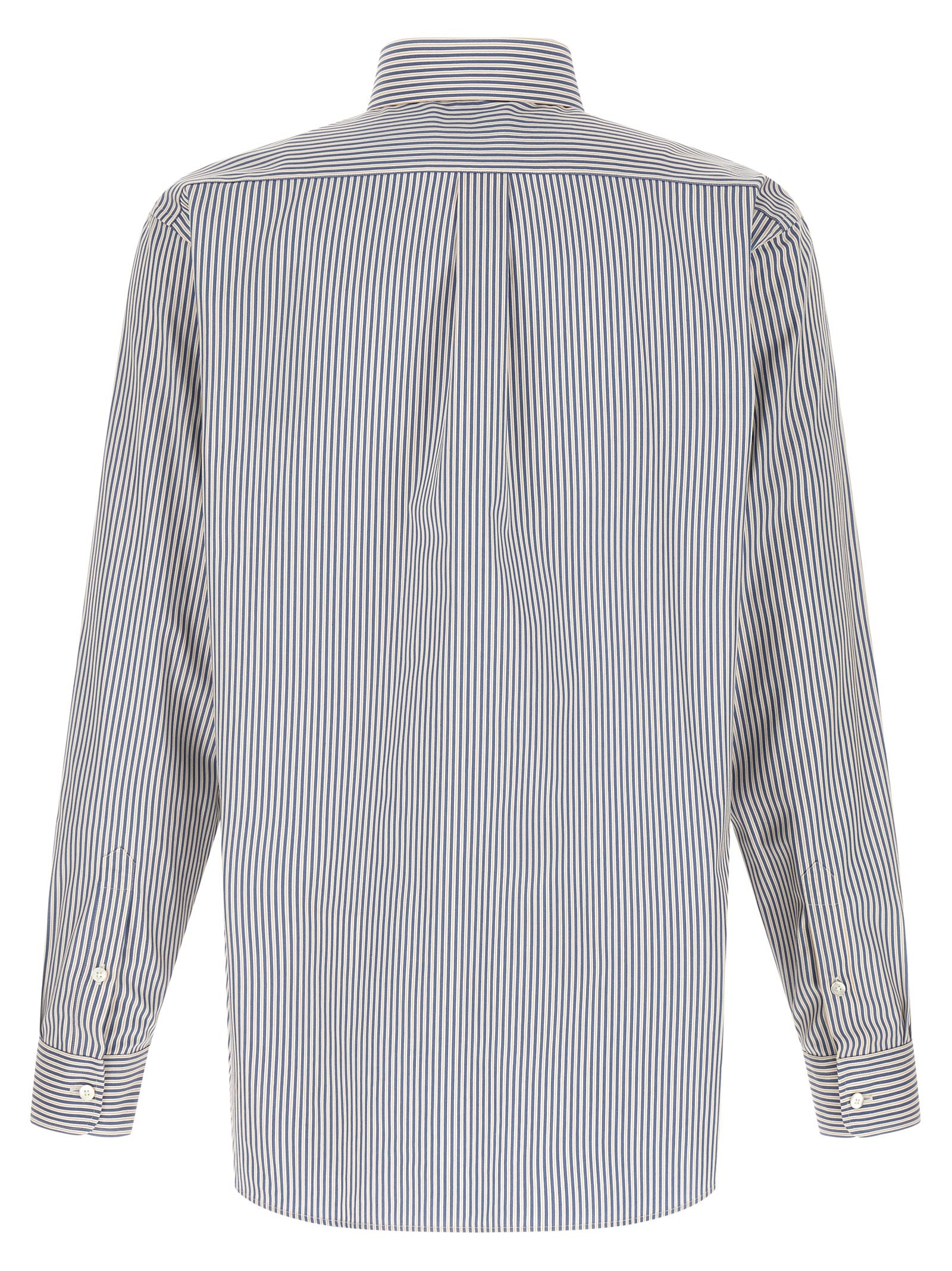 Striped button-down shirt Blue Cotton Shirt, Blouse