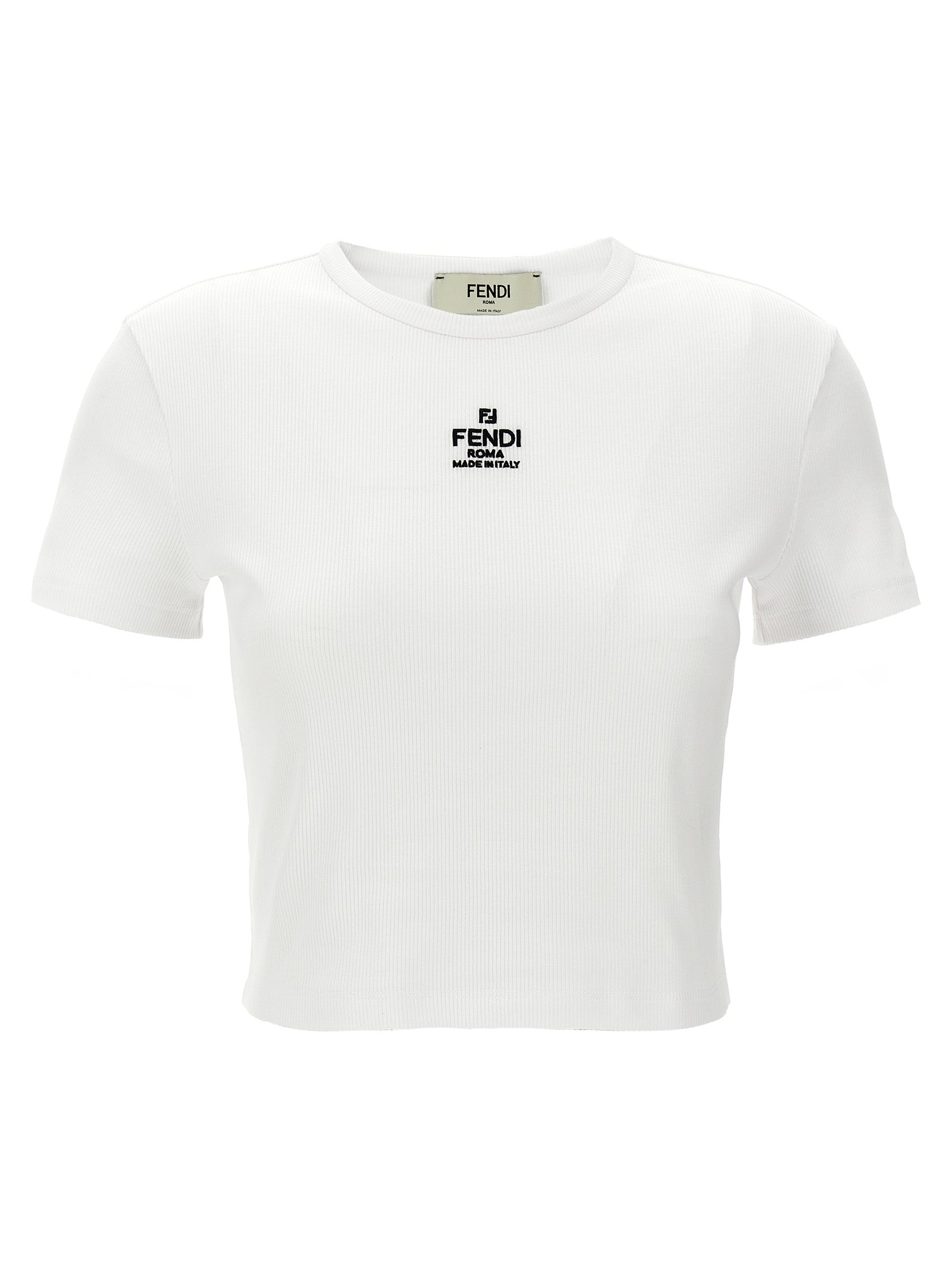 Fendi cropped T-shirt White Cotton