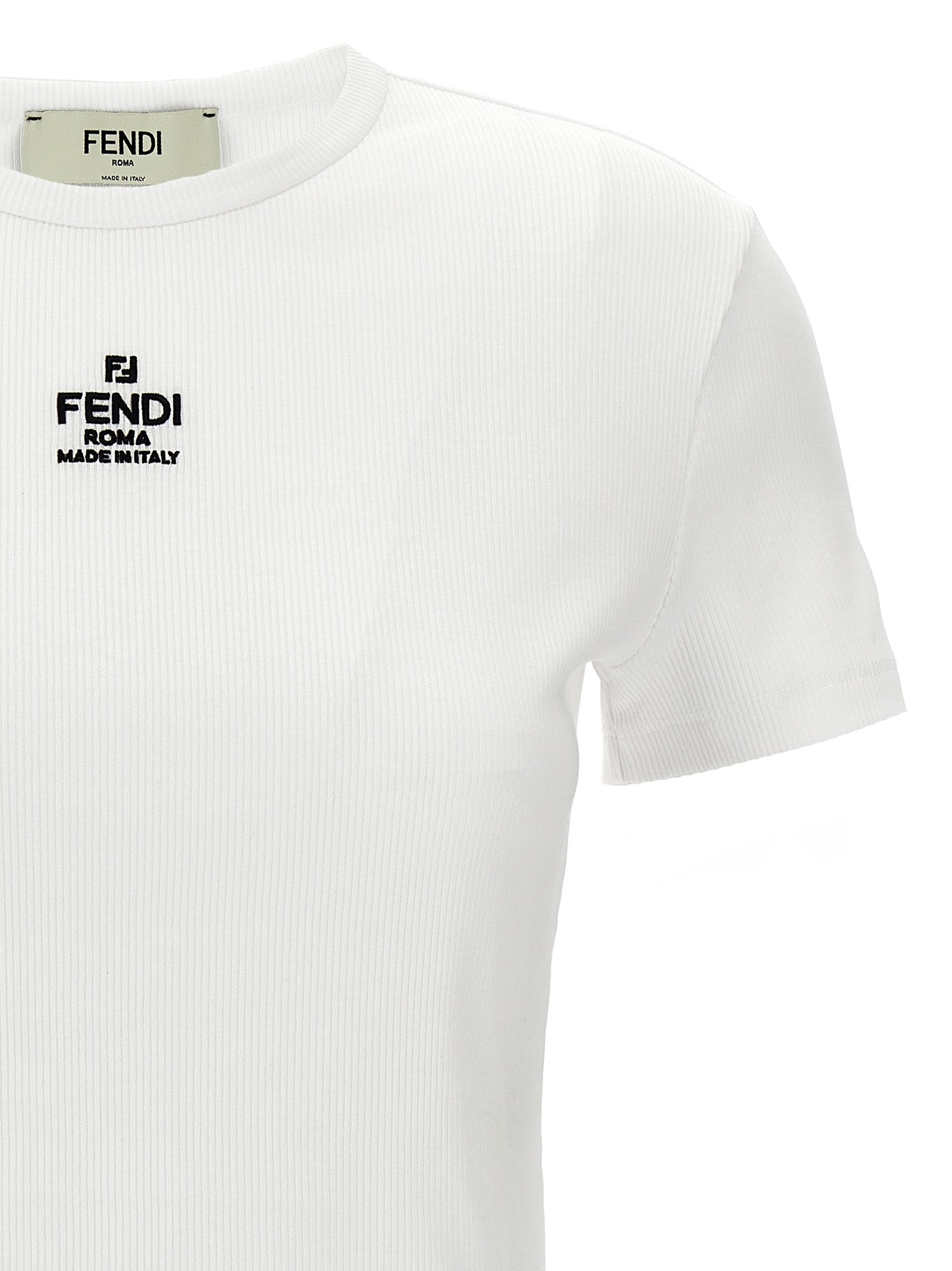 Fendi cropped T-shirt White Cotton