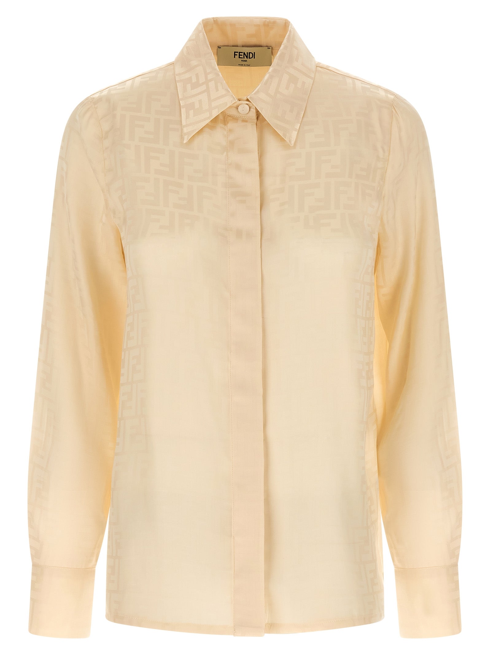 FF shirt White Silk Shirt, Blouse