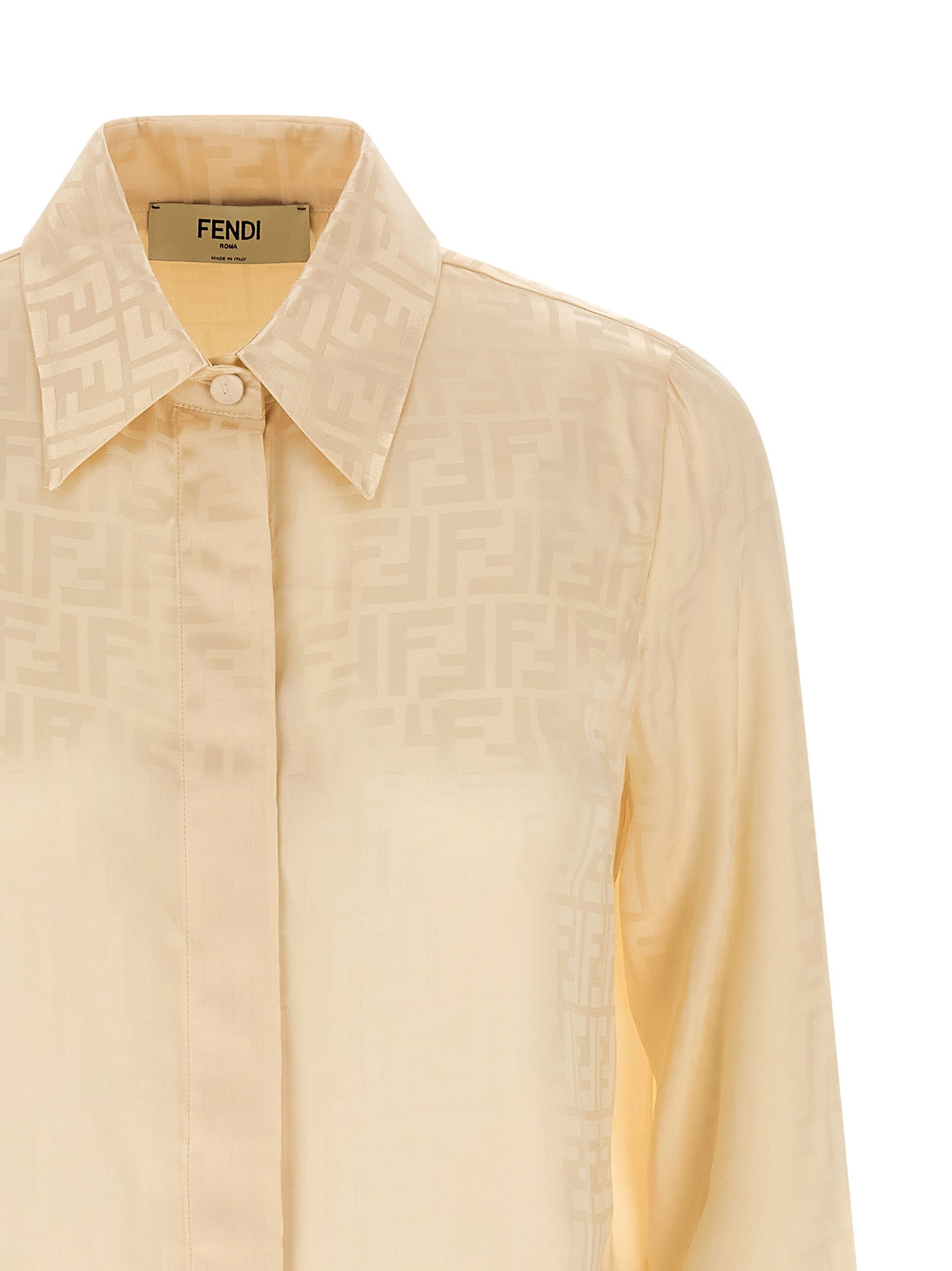 FF shirt White Silk Shirt, Blouse