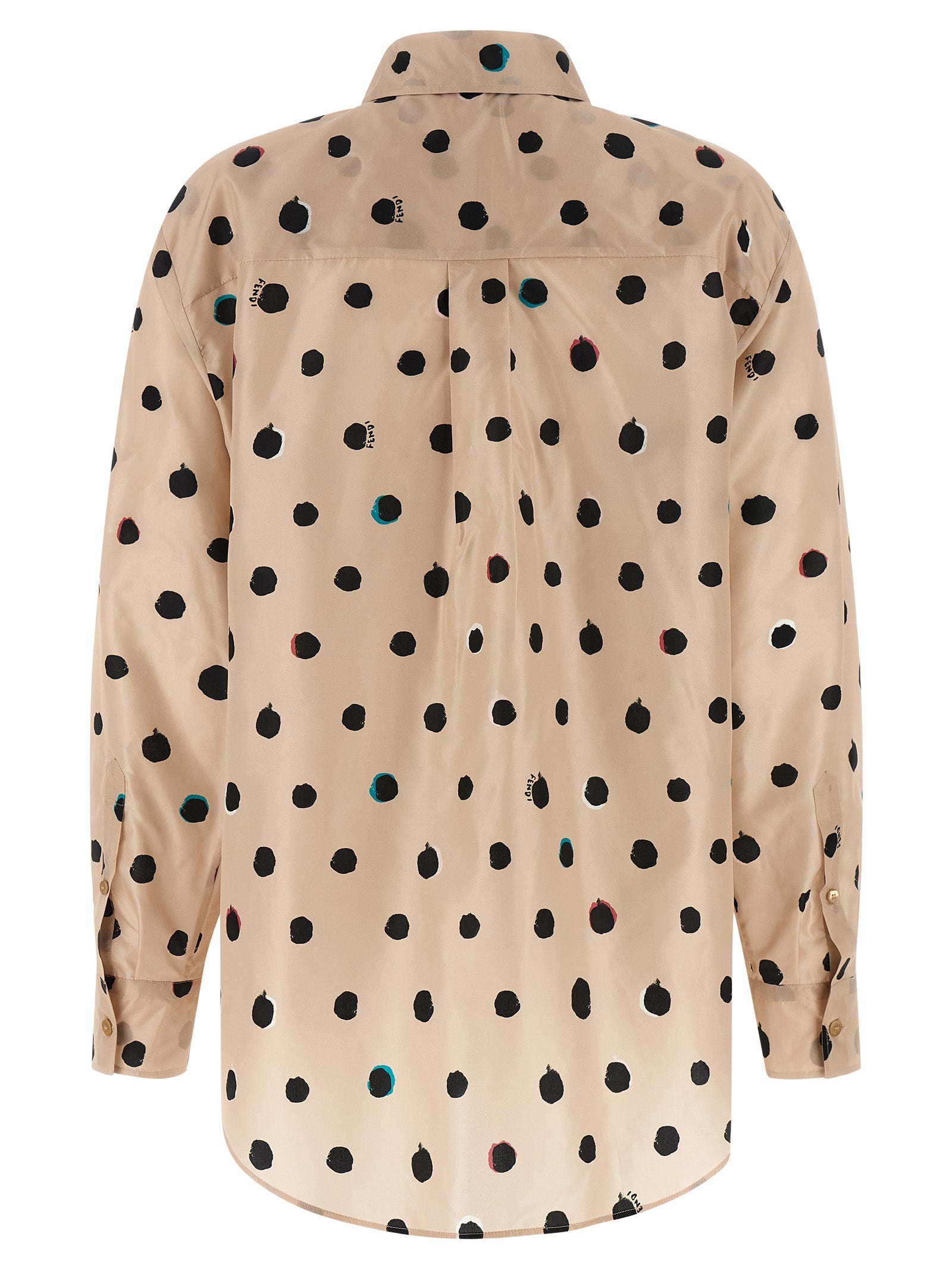 Falena Dots shirt Pink Silk Shirt, Blouse