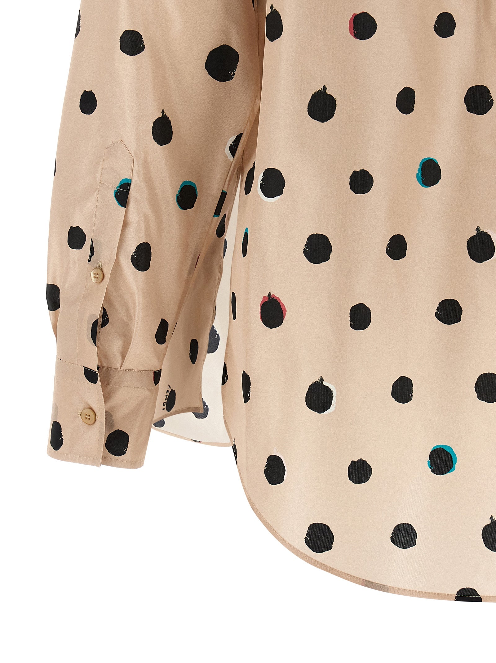 Falena Dots shirt Pink Silk Shirt, Blouse