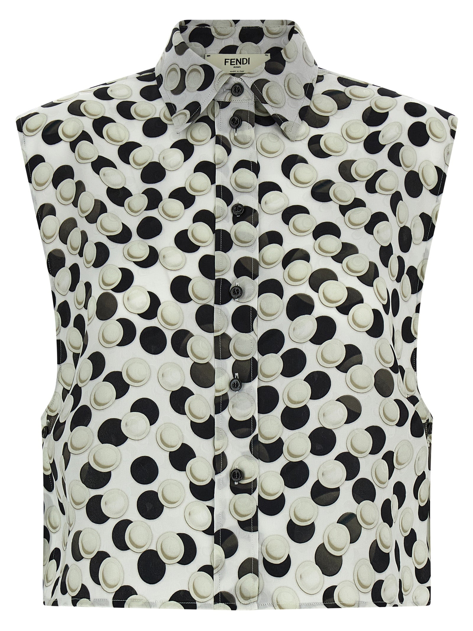 Polka dot crop top Multicolor Silk Tops