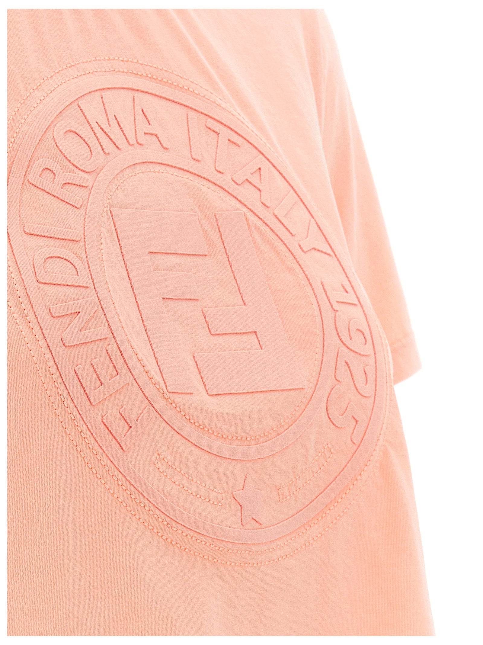 3D Fendi Roma T-shirt Pink Cotton
