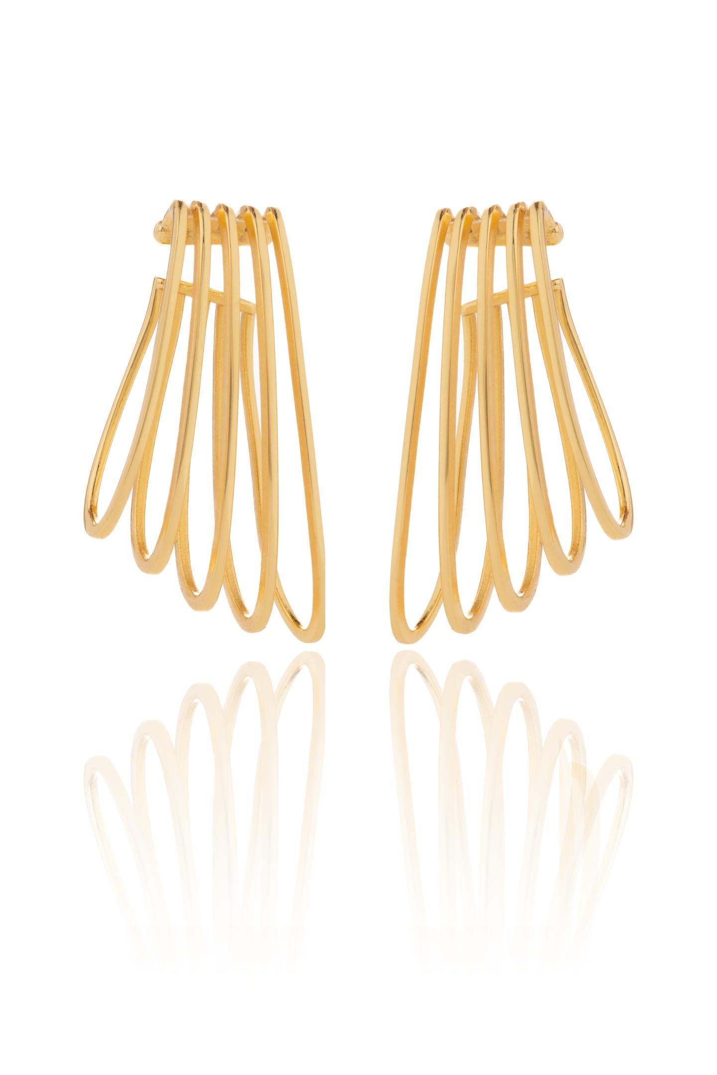 Ear Cuff La Cage Gold Couple Oro Earrings