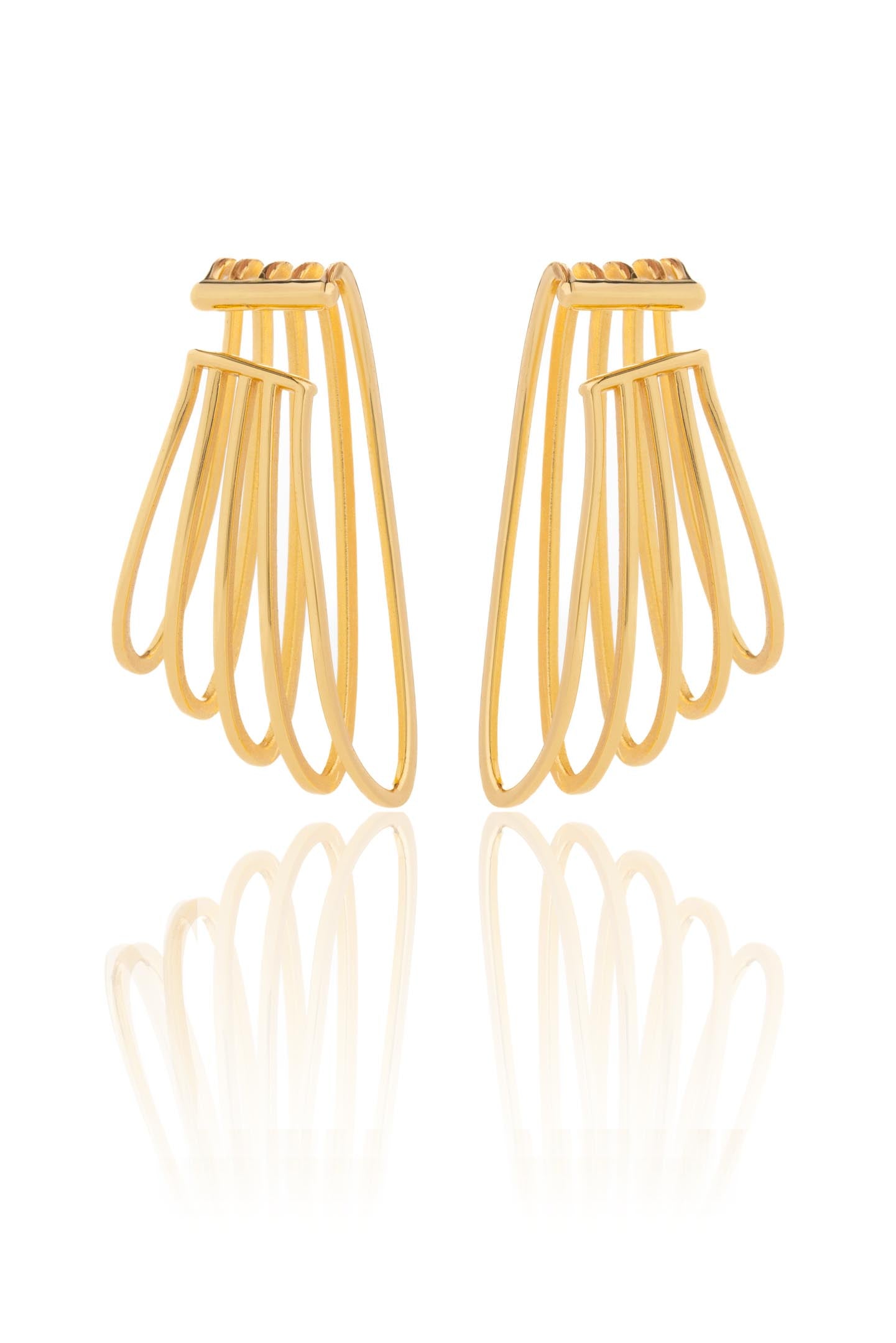 Ear Cuff La Cage Gold Couple Oro Earrings
