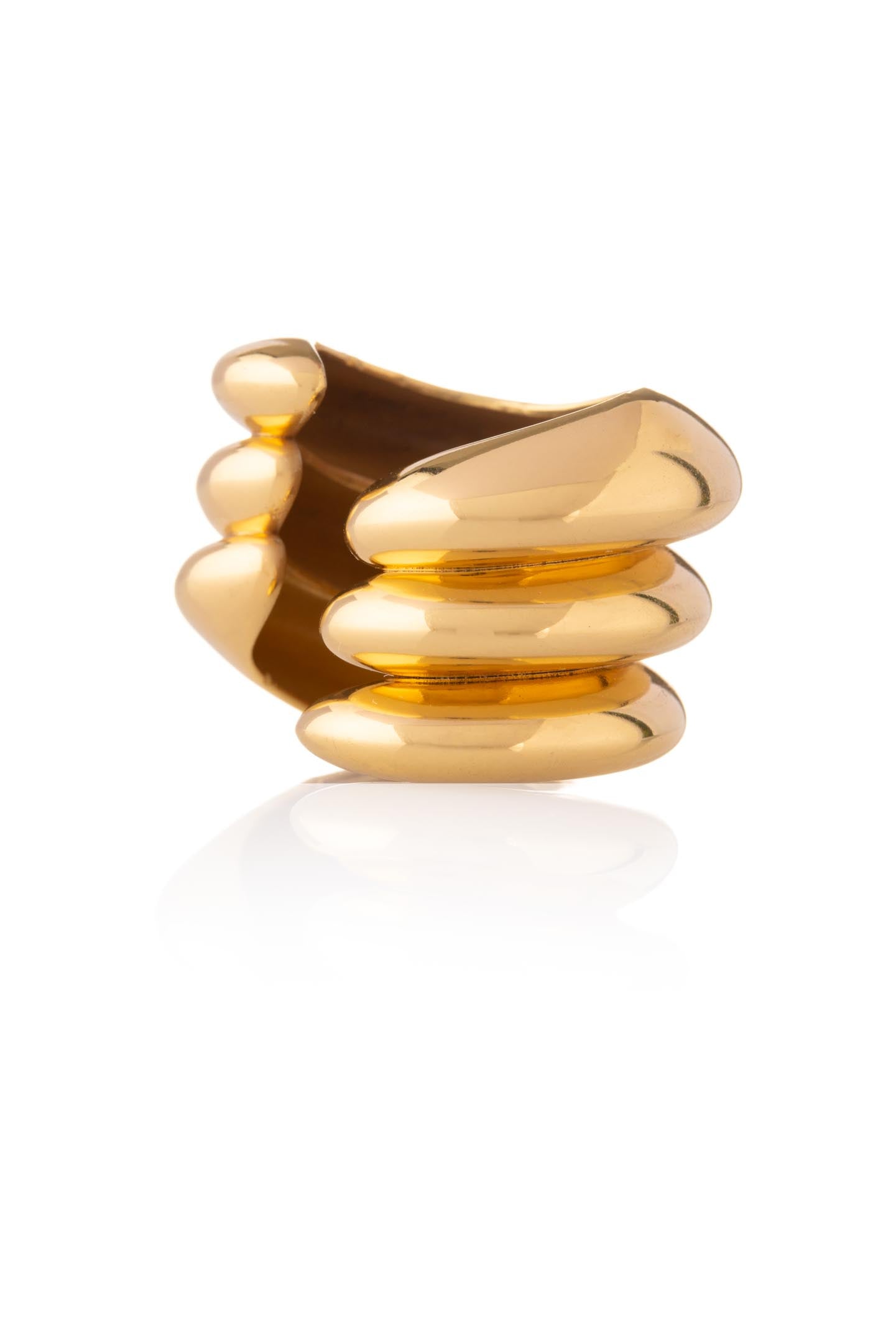 Ring Wave Gold Oro Rings