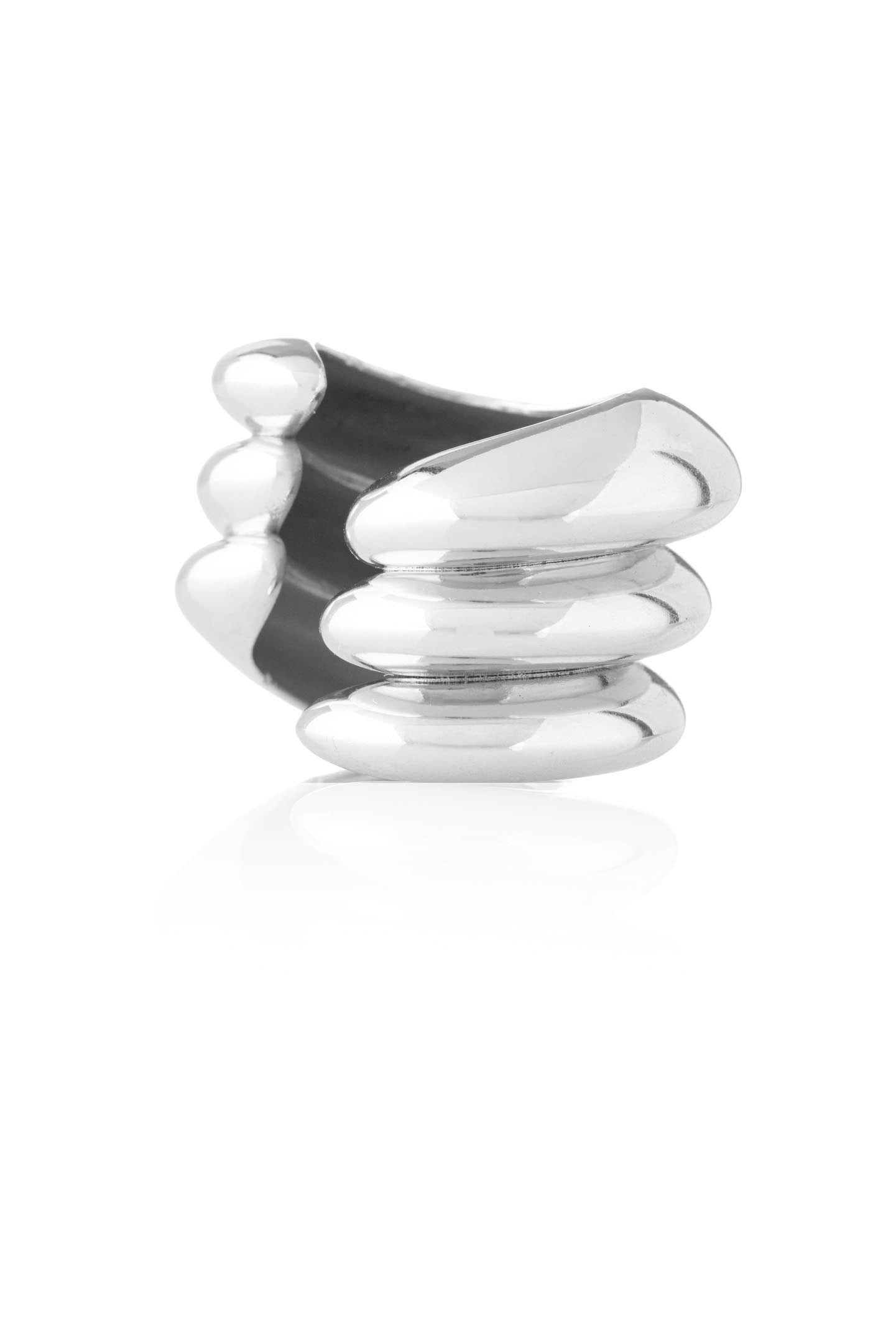 Ring Wave Silver Argento Rings