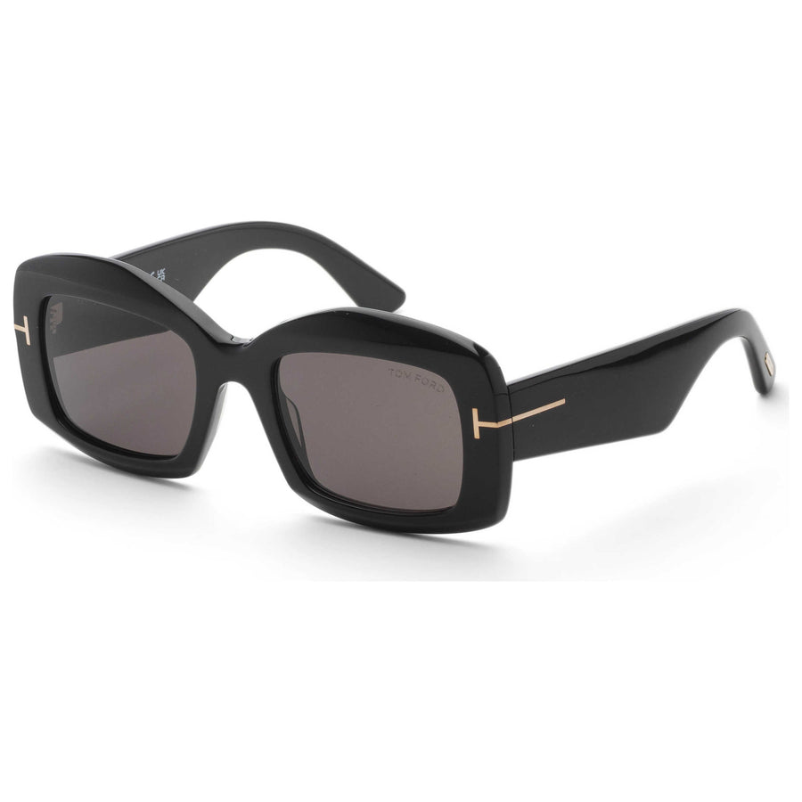 Preloved - Tom Ford Womens Venetia 53mm Gloss Black Sunglasses Ft1218-01a-53 One Color