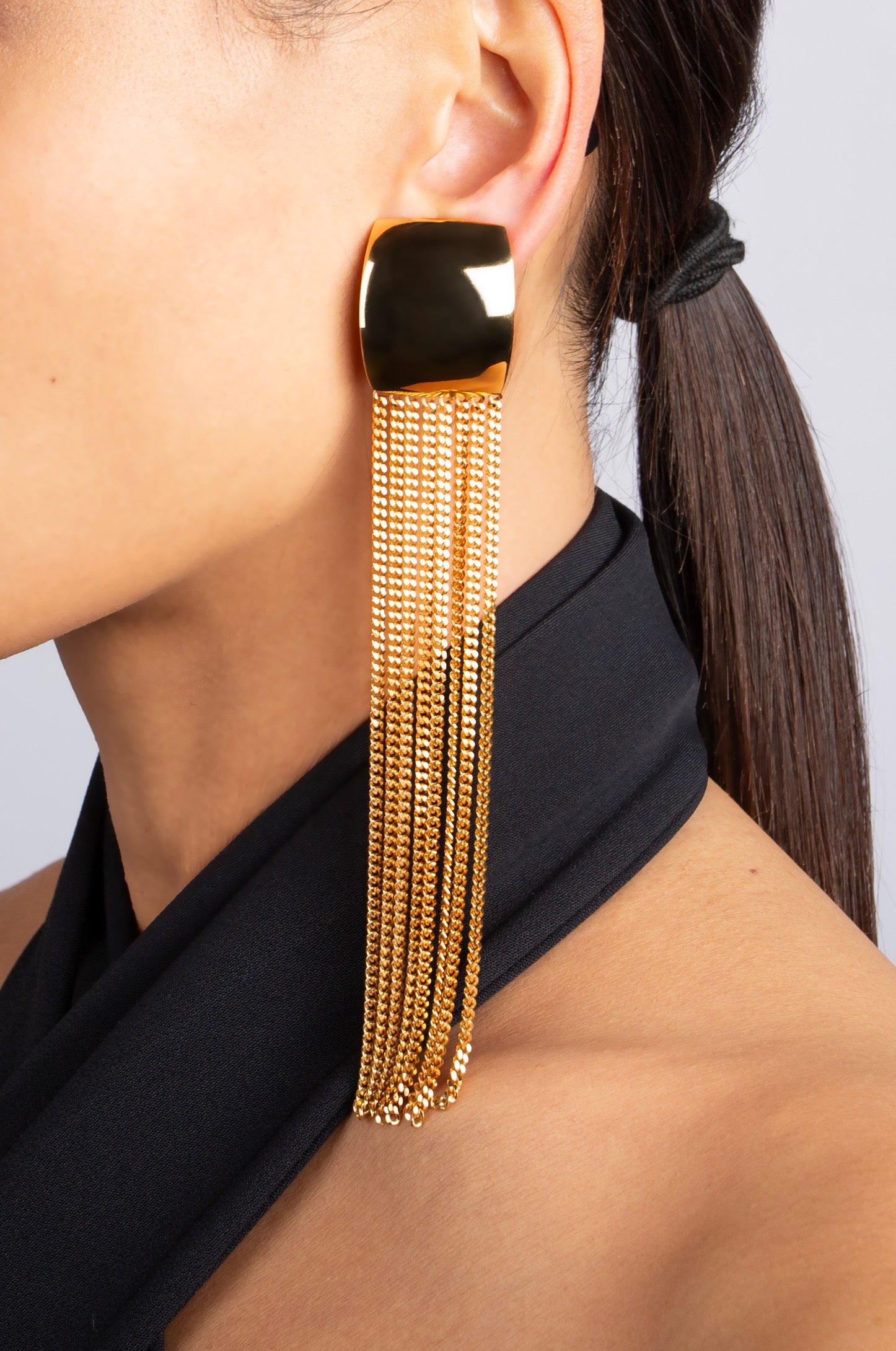 Earring Julie Long Gold Oro Earrings