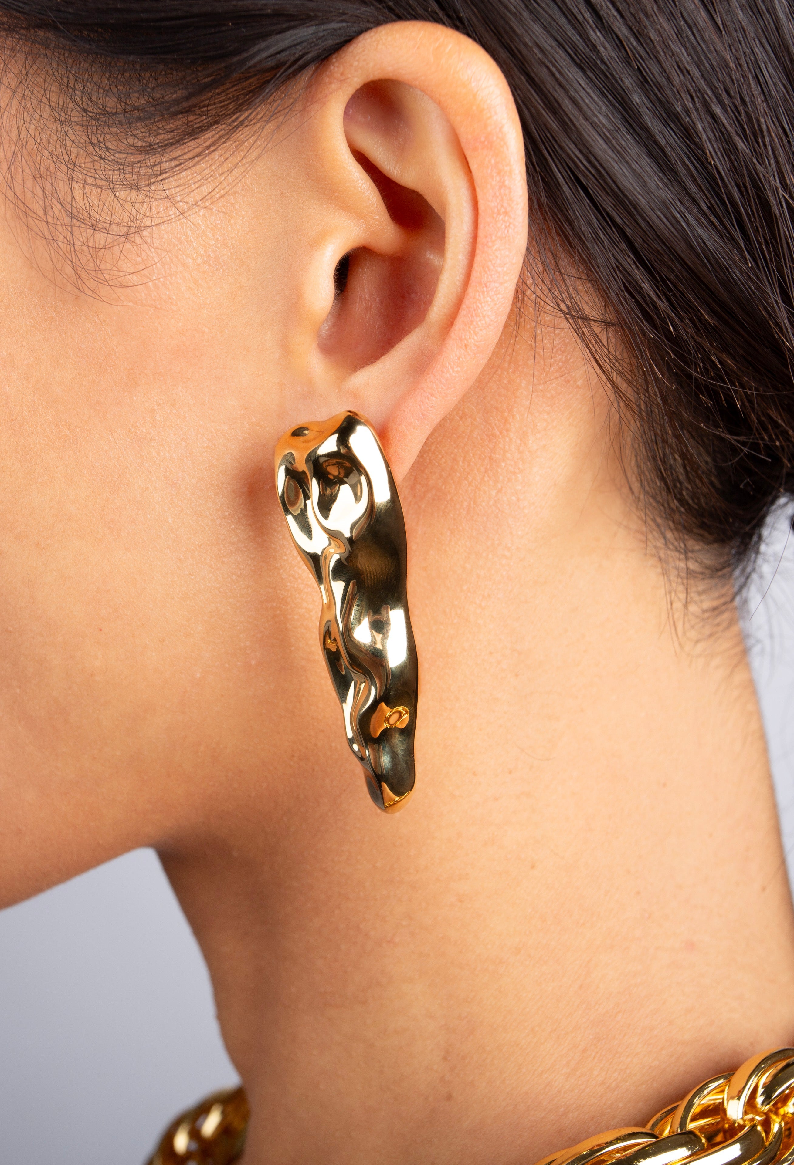 Earring Tooth Gold Oro Earrings