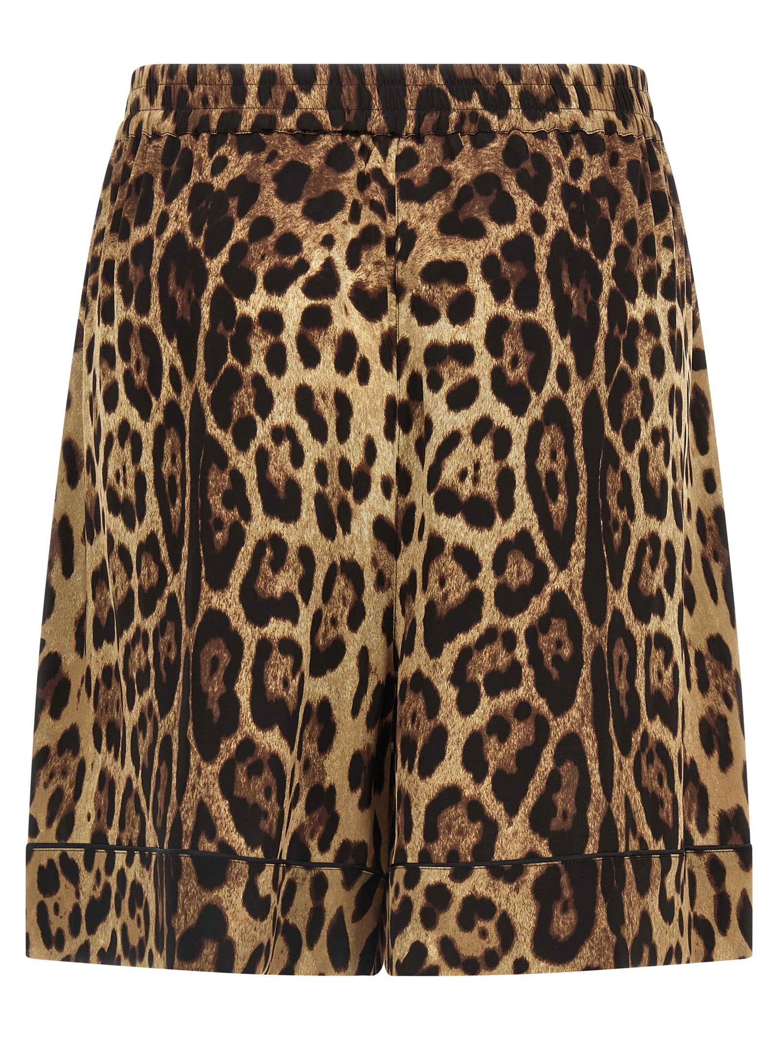 Leopard shorts Brown Silk Elastane Bermuda