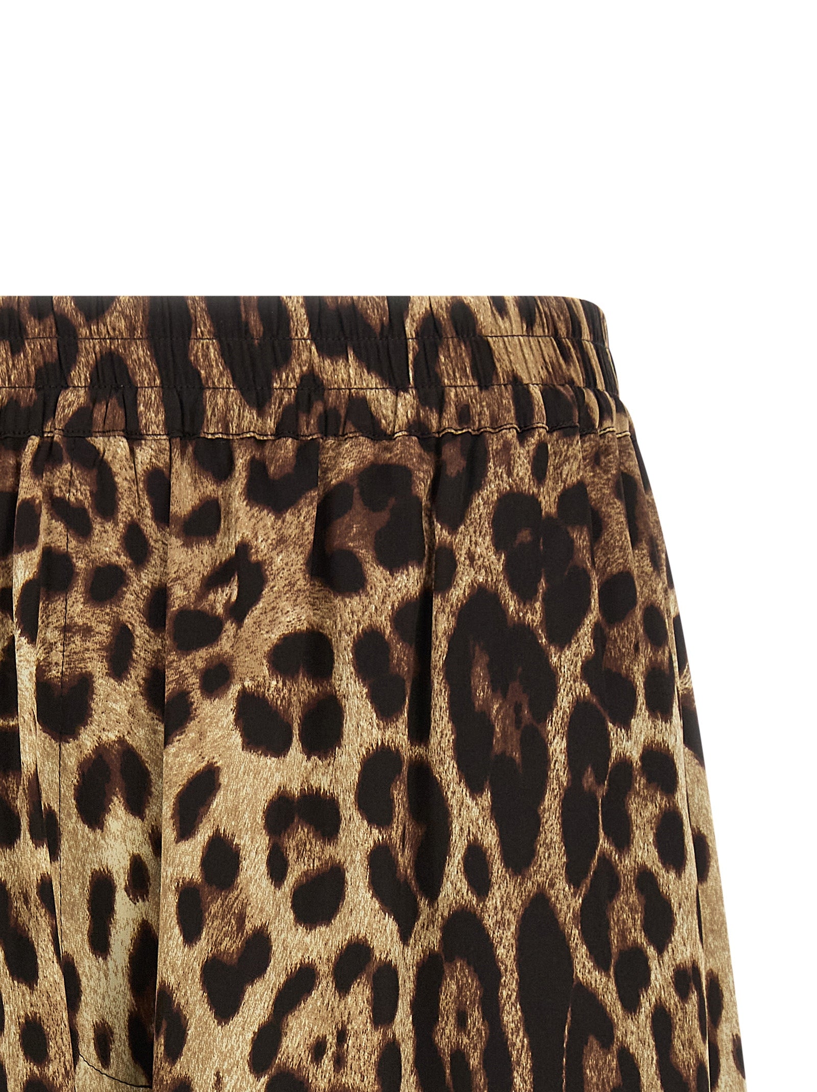 Leopard shorts Brown Silk Elastane Bermuda