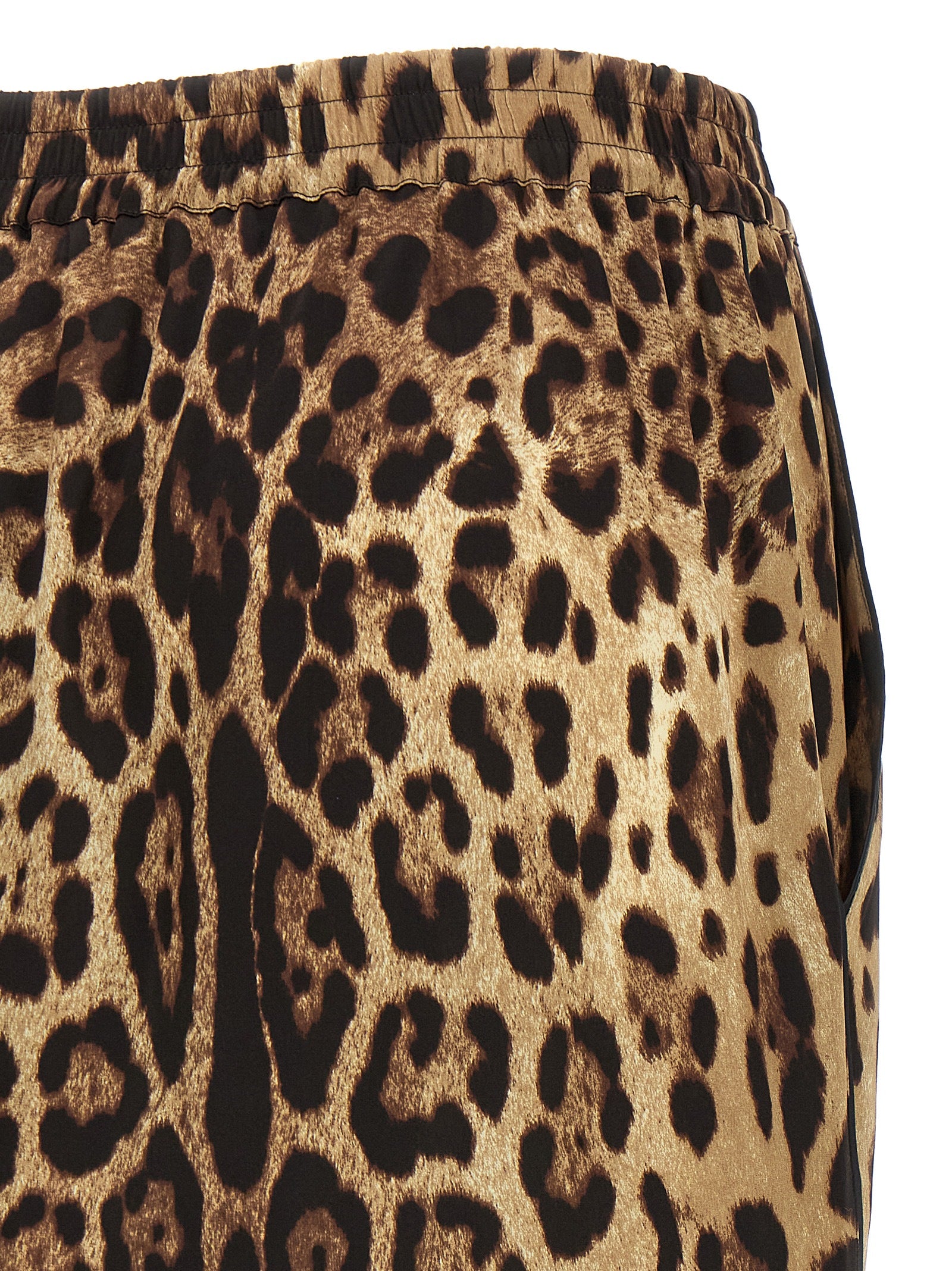 Leopard shorts Brown Silk Elastane Bermuda
