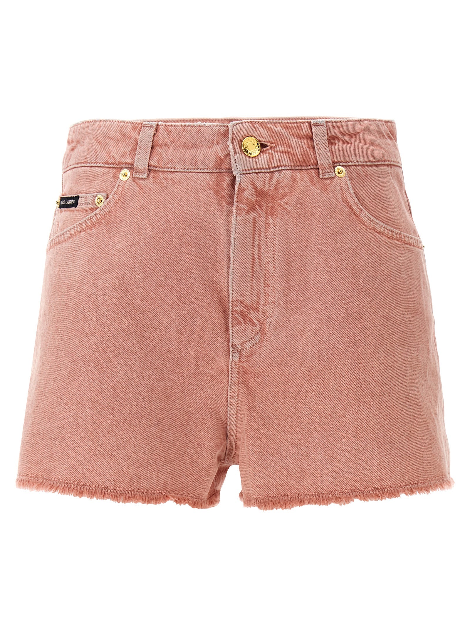 High waist shorts Pink Cotton Bermuda