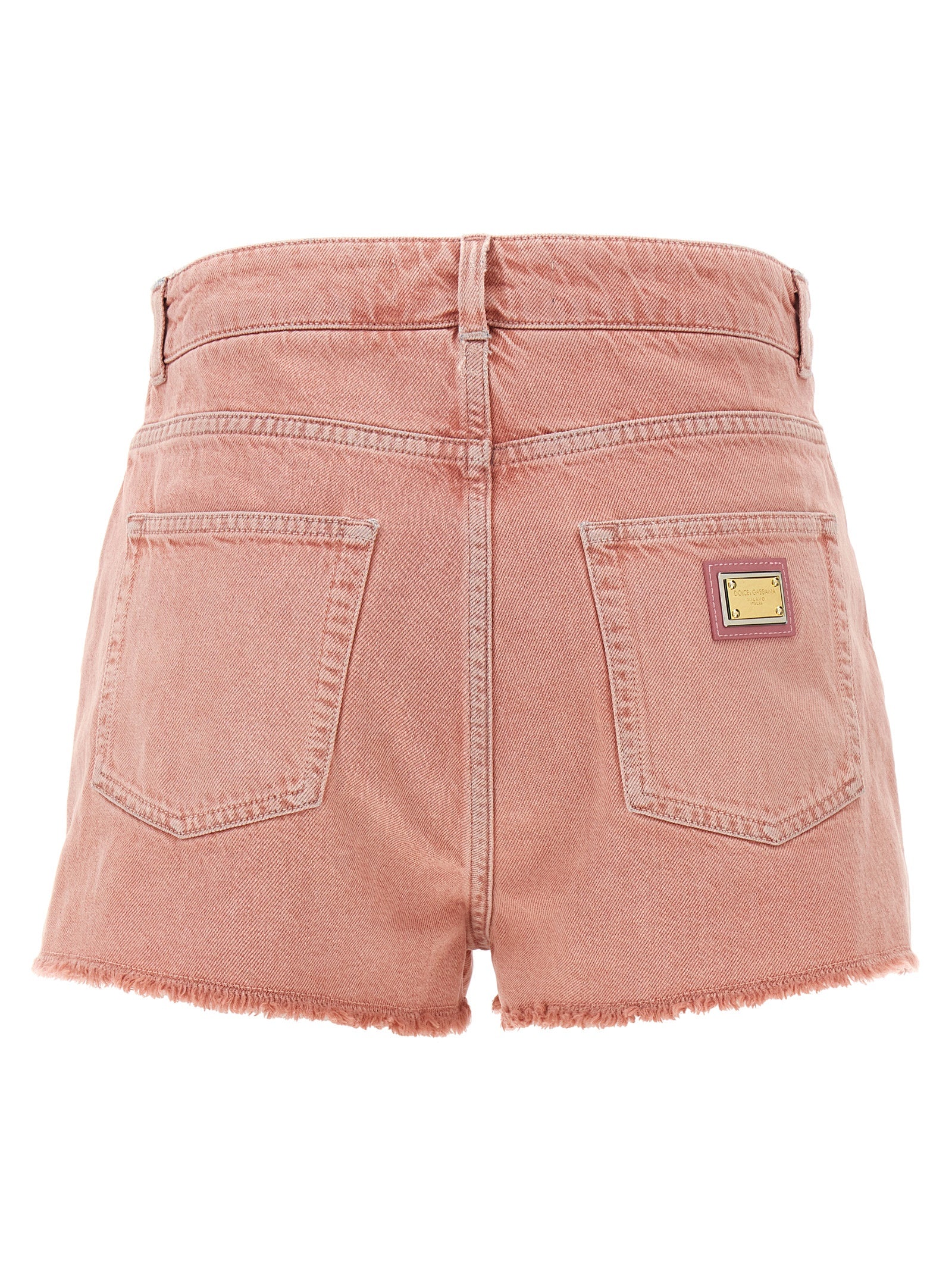 High waist shorts Pink Cotton Bermuda