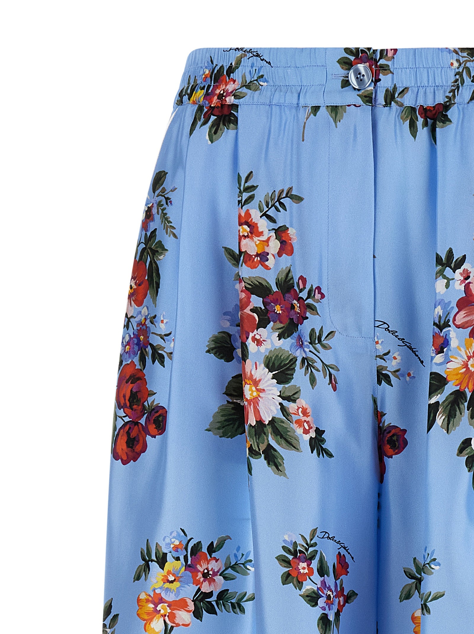 Dolce pants Light Blue Silk