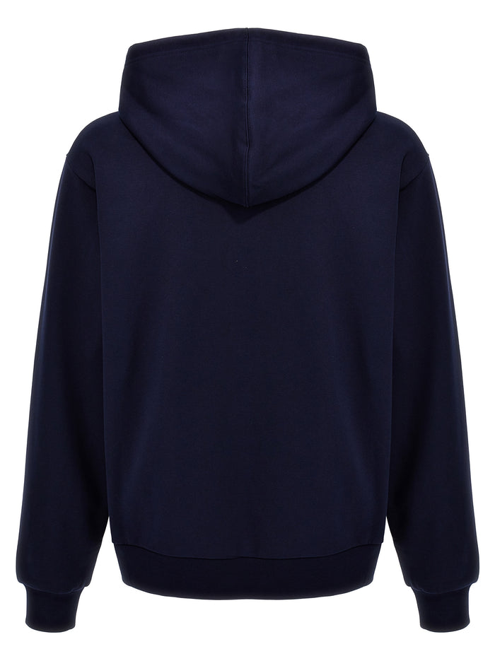 Logo print hoodie Blue Cotton Sweatshirt