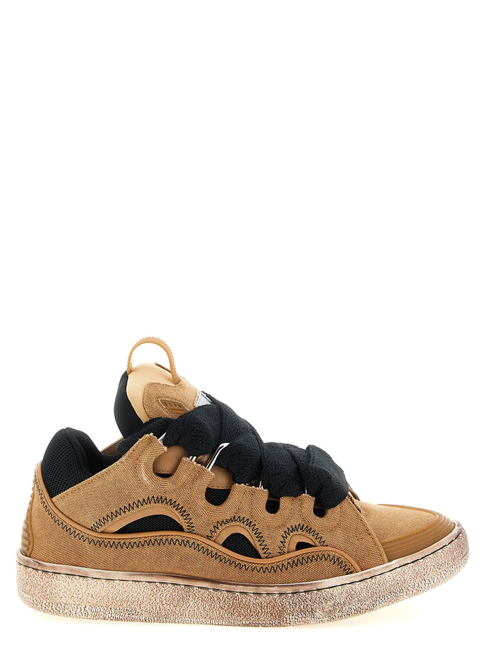 Curb sneakers Brown Cotton Calf Leather