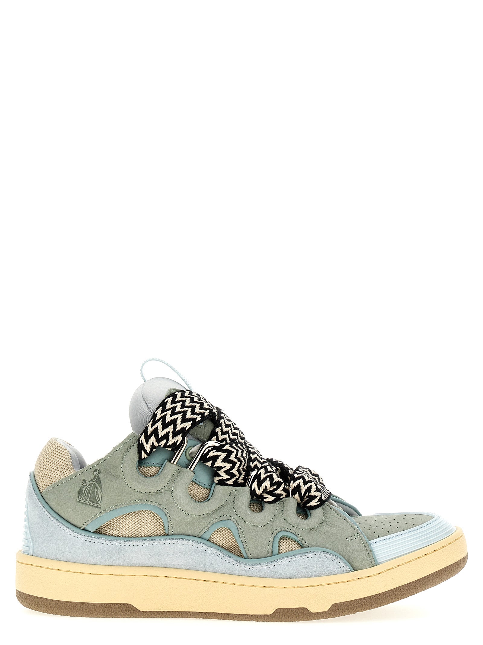 Curb sneakers Light Blue Calfskin Leather Polyester