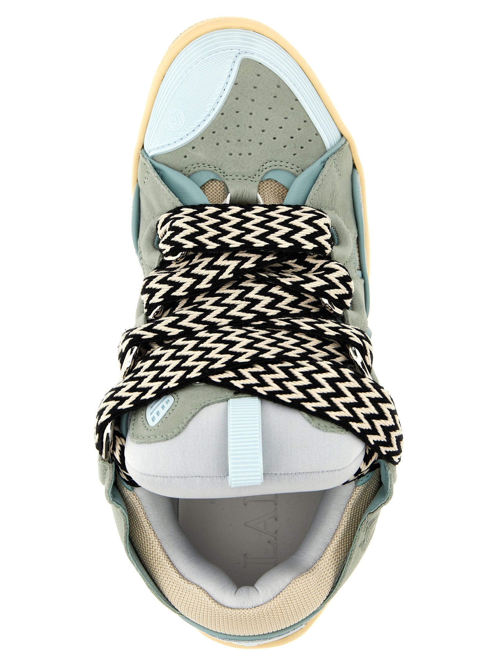 Curb sneakers Light Blue Calfskin Leather Polyester