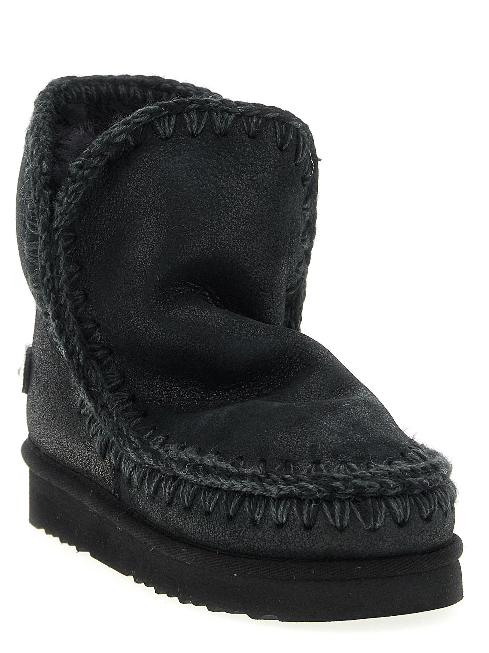 Eskimo 18 Rhinestone Logo ankle boots Black Sheep Leather (ovis Aries) Boots