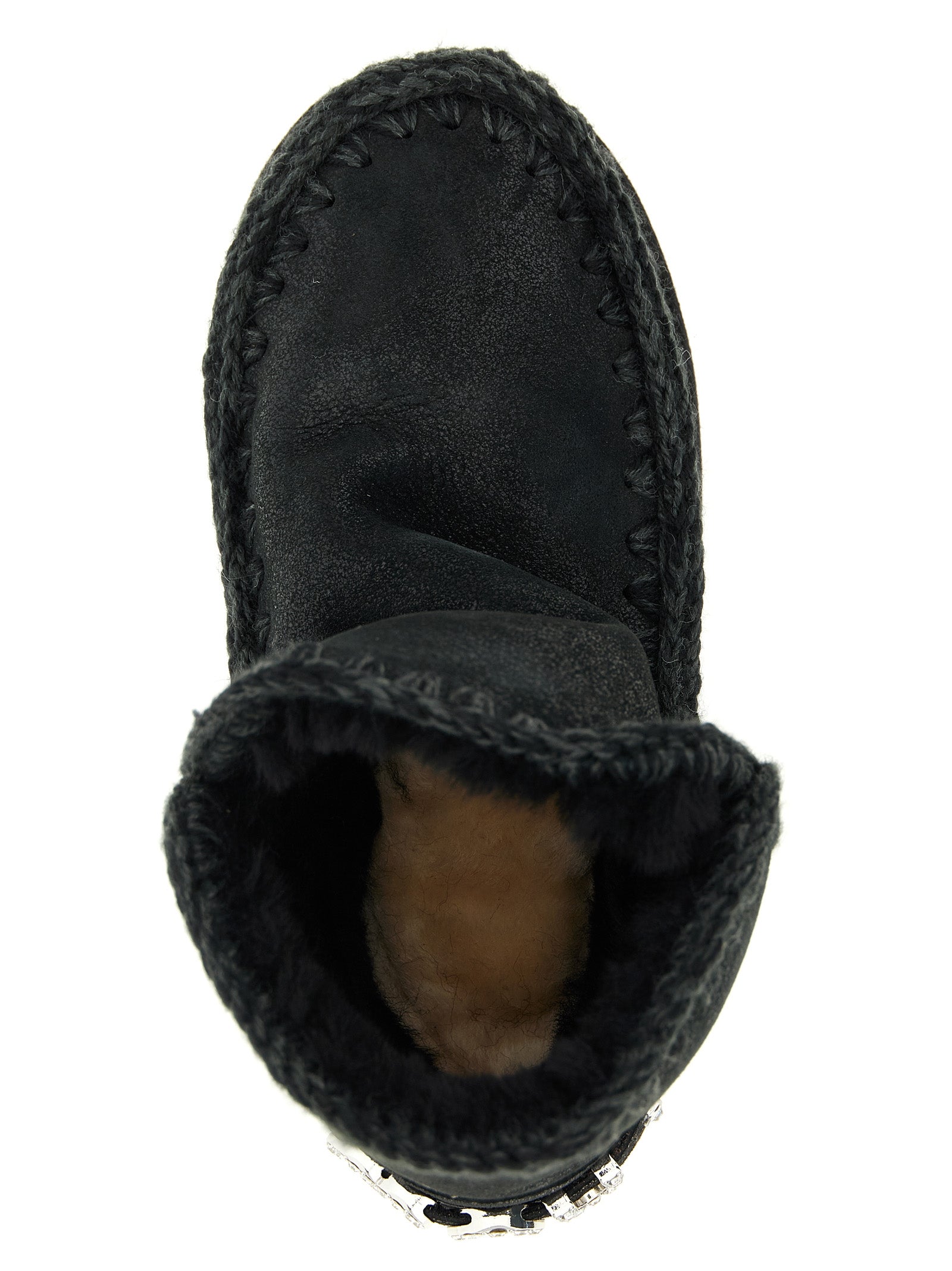 Eskimo 18 Rhinestone Logo ankle boots Black Sheep Leather (ovis Aries) Boots