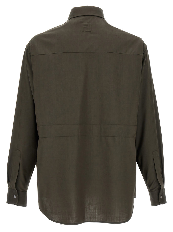 Wool shirt Green Shirt, Blouse