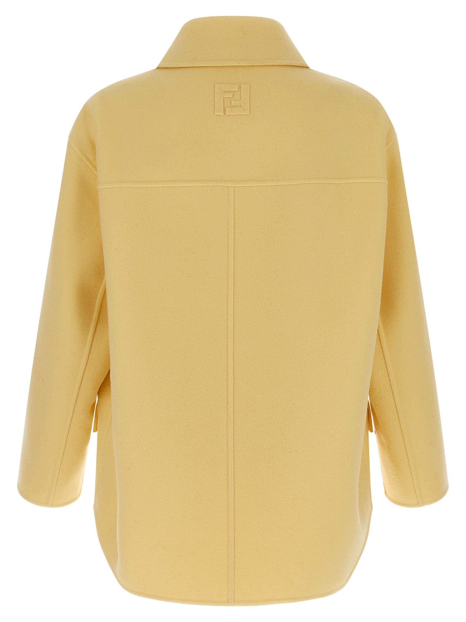 Caban coat Yellow Virgin Wool Coats, Trench