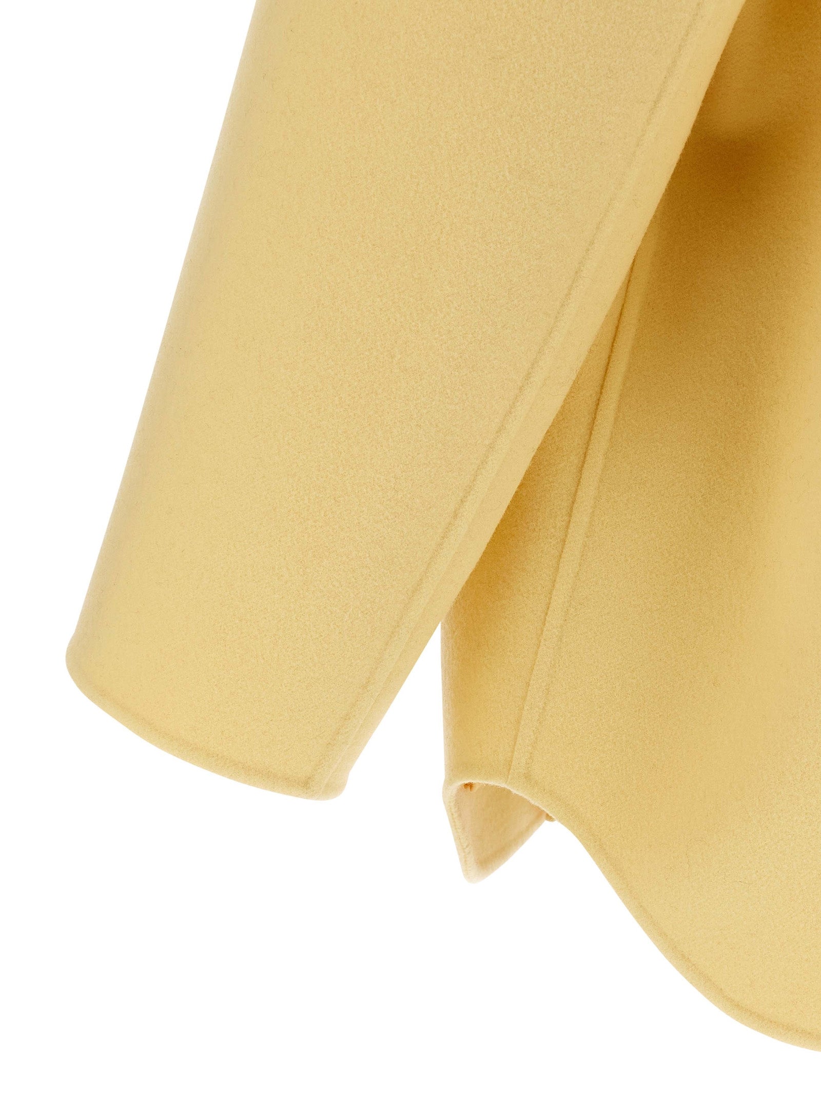 Caban coat Yellow Virgin Wool Coats, Trench