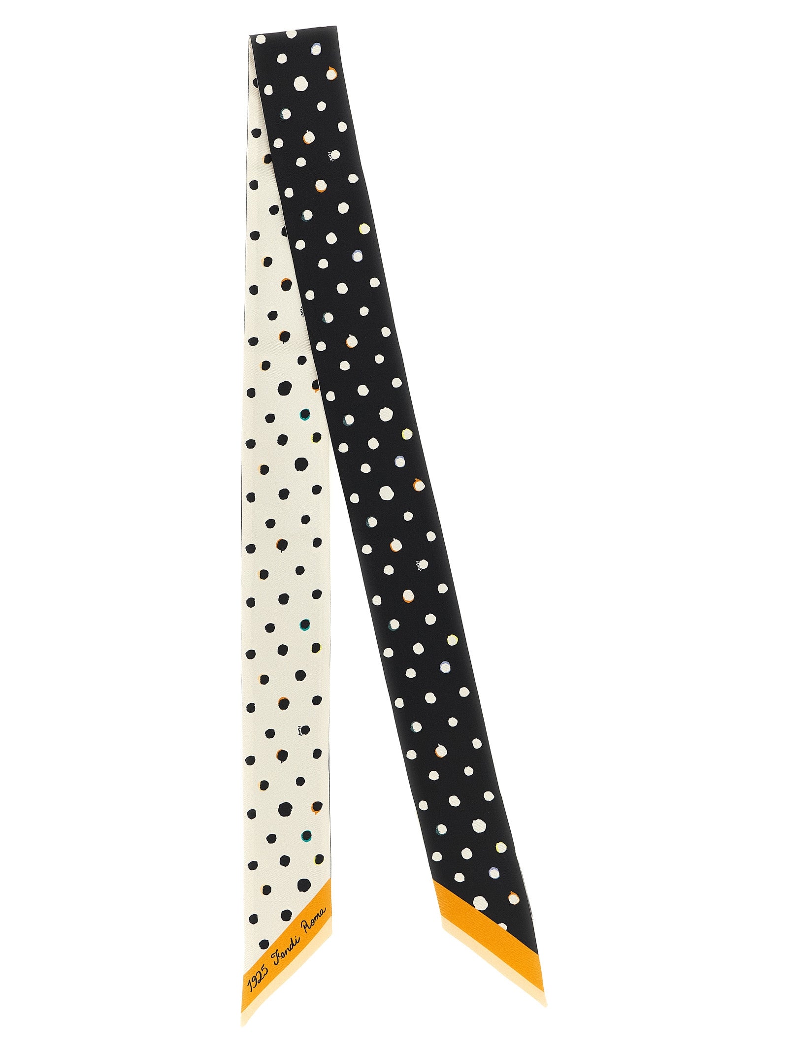 Double-sided Wrappy bandeau White/black Silk Scarves, Foulards