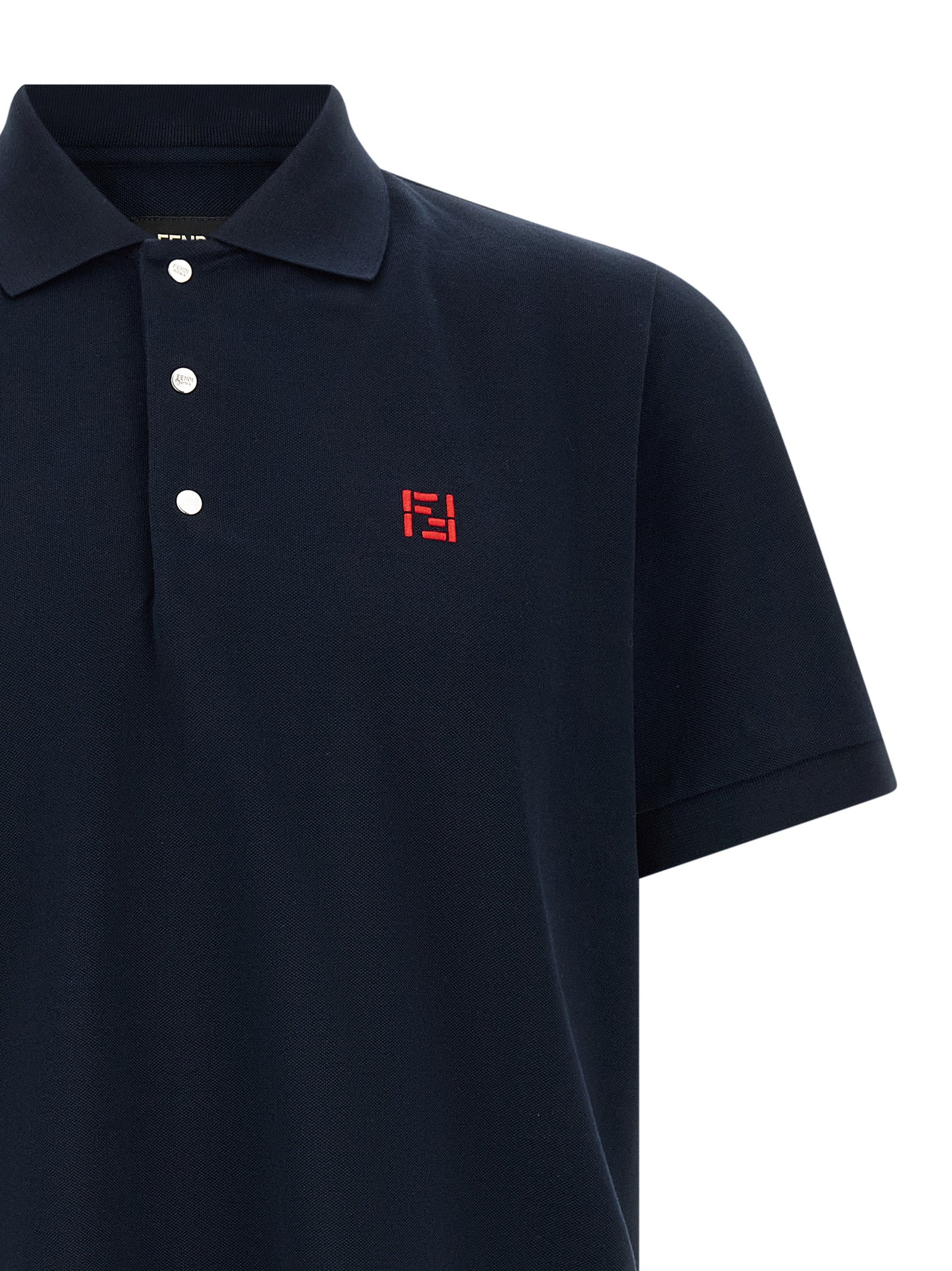 Ff Selleria Polo Shirt Blue Cotton