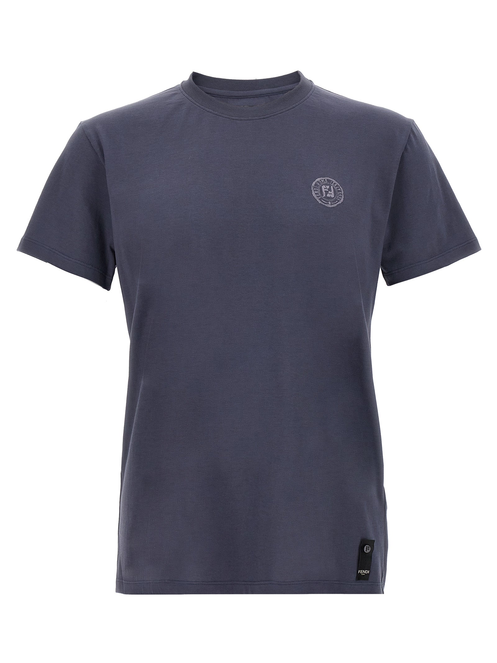 Postcards T-shirt Blue Cotton