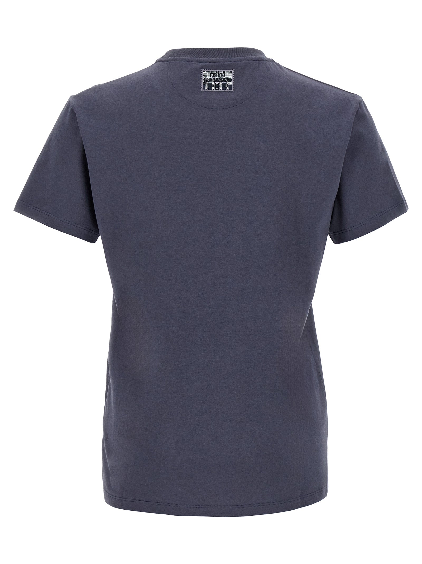 Postcards T-shirt Blue Cotton