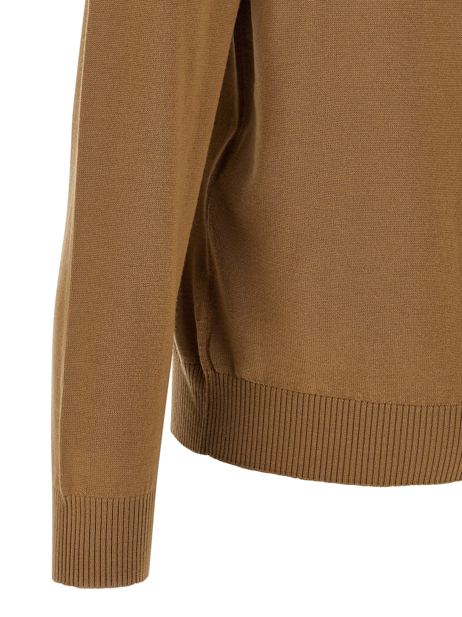 FF pocket sweater Beige Virgin Wool Polyamide Sweater, Cardigans