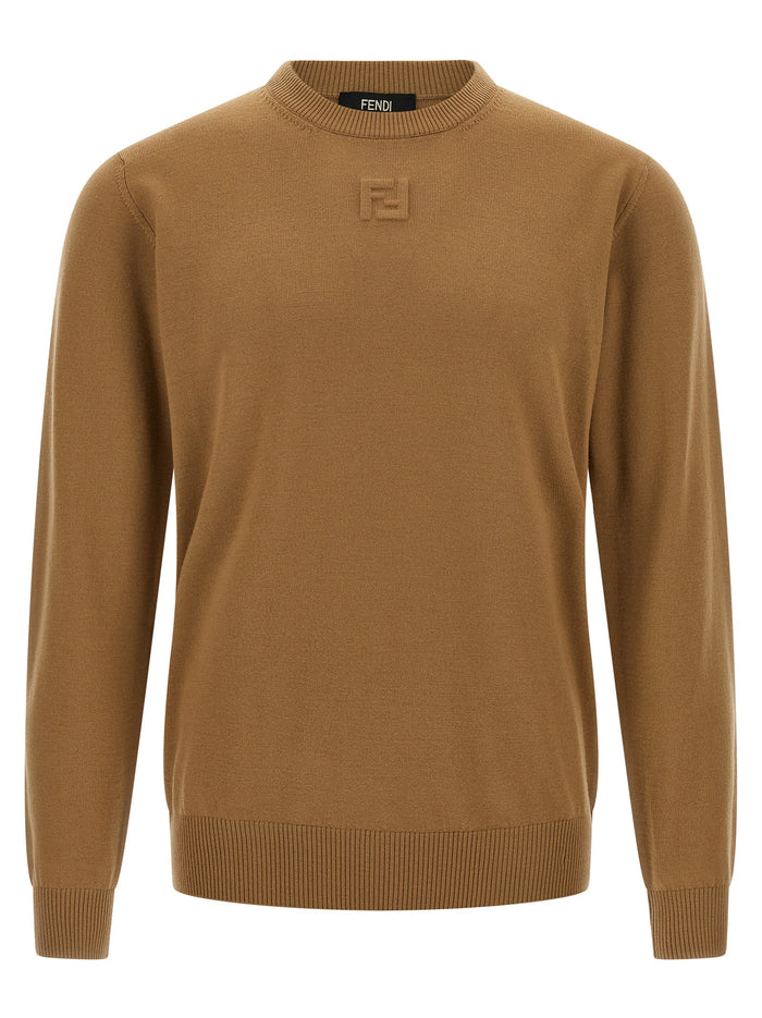 Wool sweater Beige Virgin Elastane Sweater, Cardigans