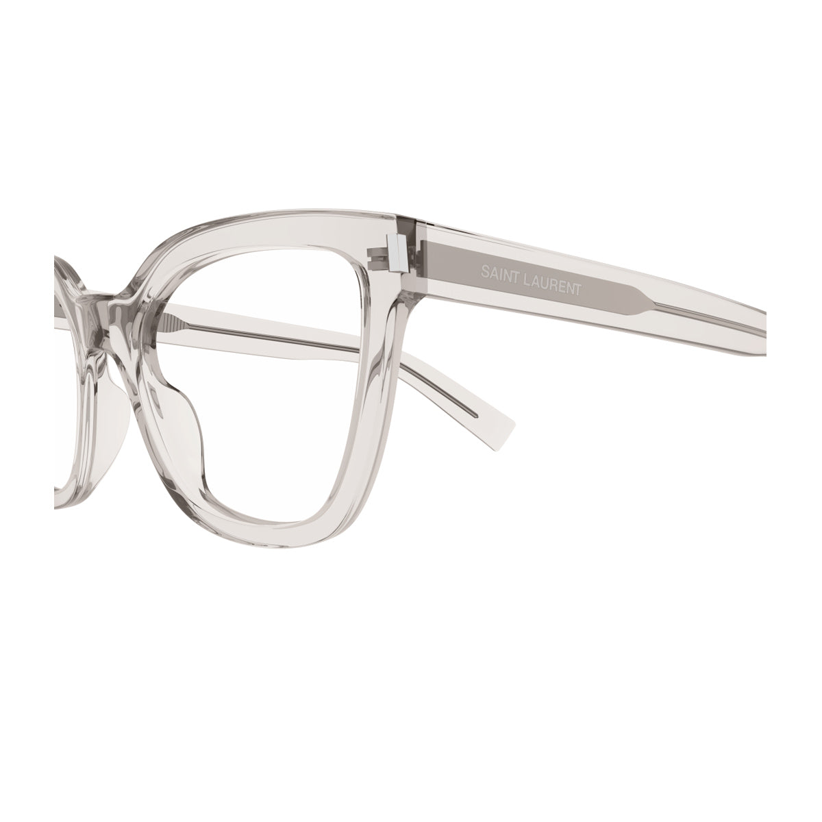 Saint Laurent SL 748 Linea Corner Angle 004 Beige Trasparent Trasparente Acetate Occhiali Da Vista