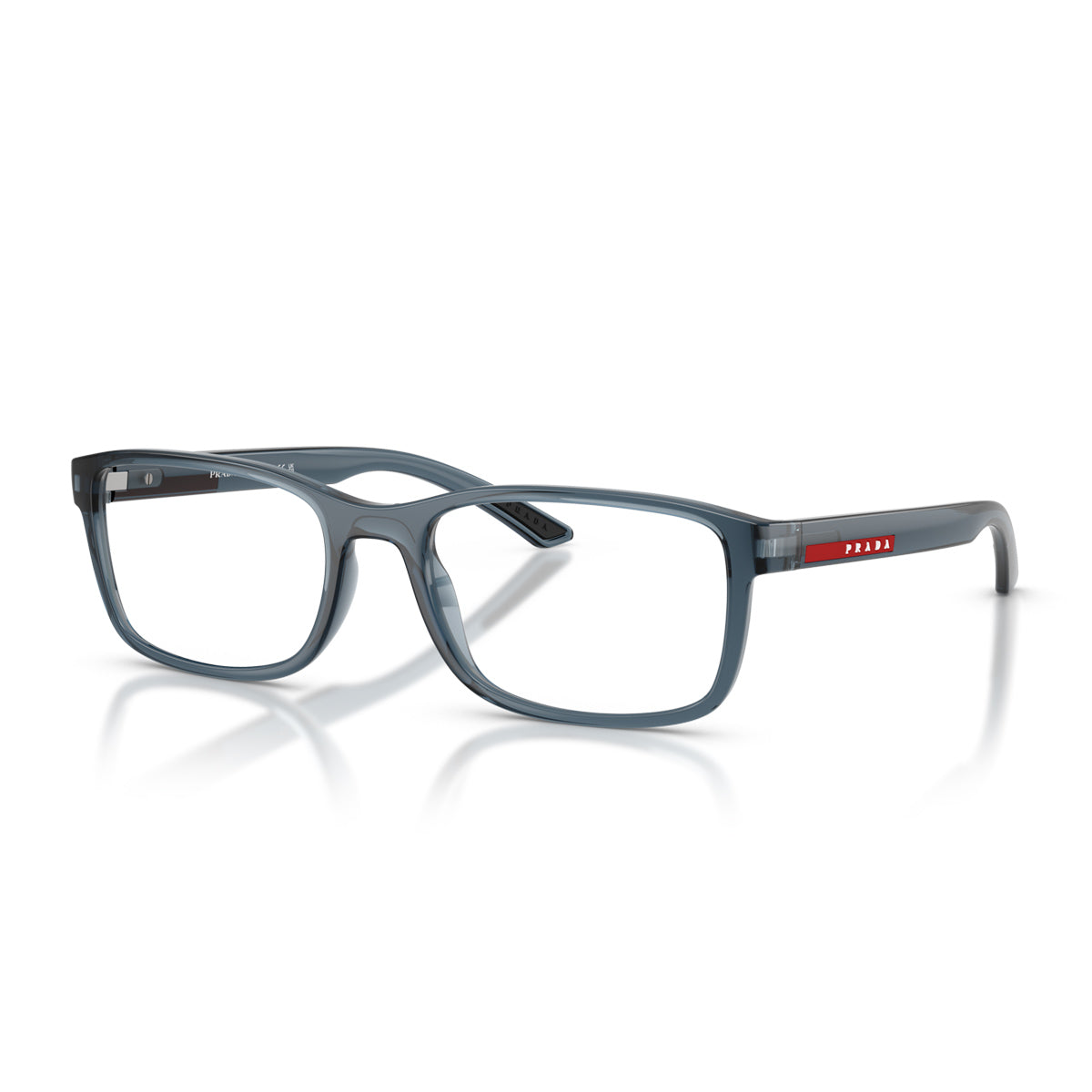 Prada Linea Rossa PS 06RV CZH1O1 Azzurro Trasparente Blu Nylon Occhiali Da Vista