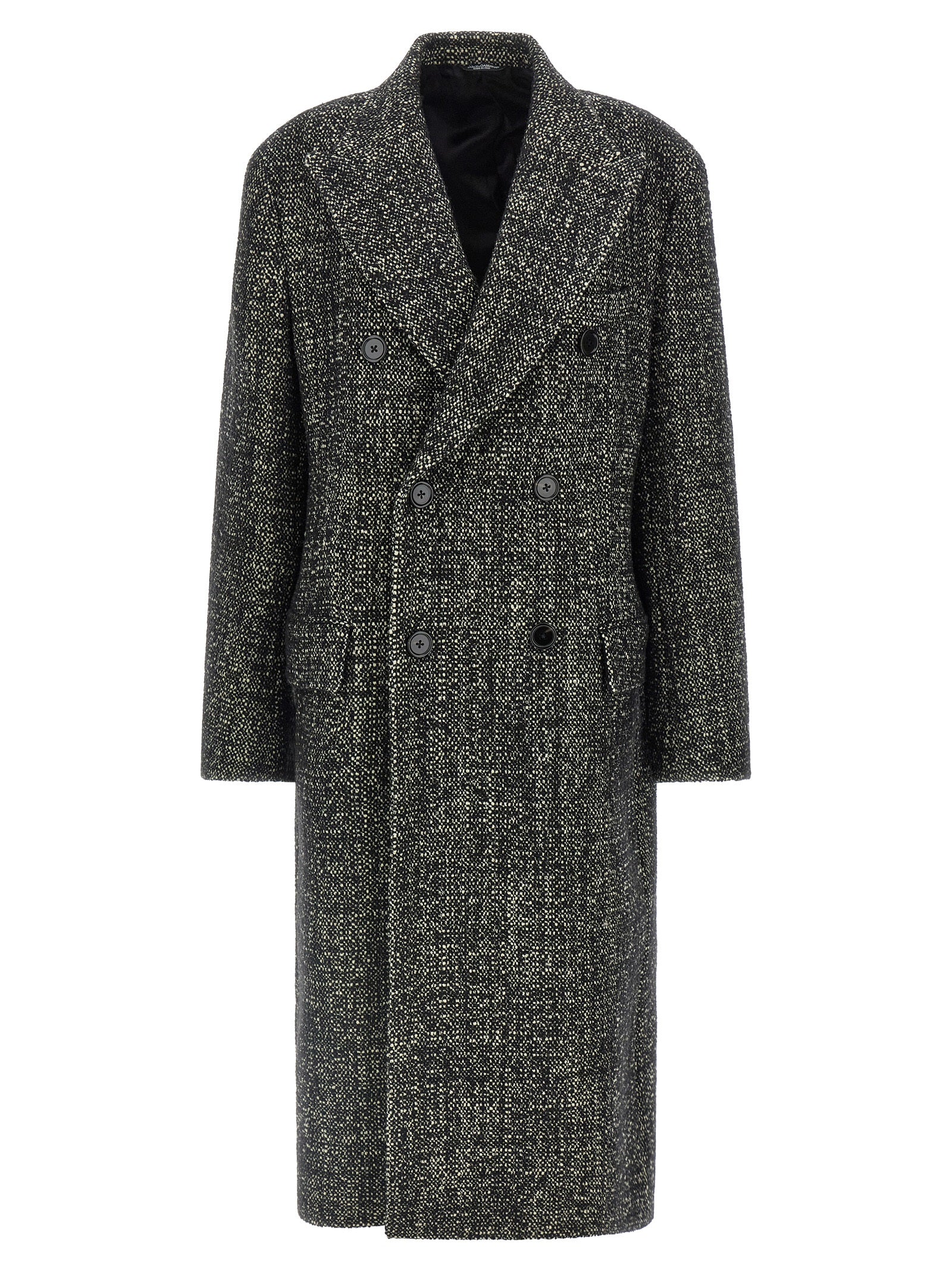 Bouclé wool coat White/black Pa Ws Wv Coats, Trench