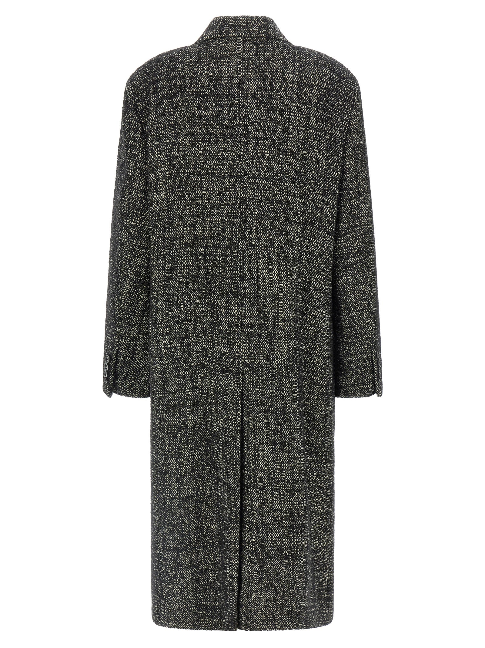 Bouclé wool coat White/black Pa Ws Wv Coats, Trench