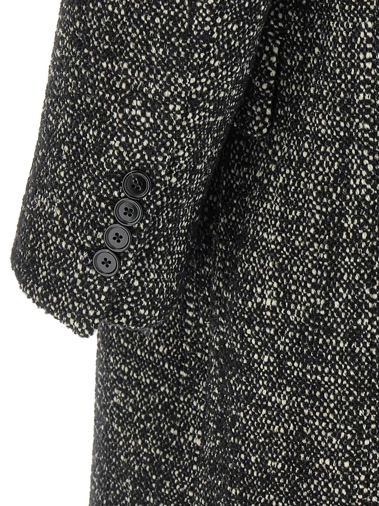 Bouclé wool coat White/black Pa Ws Wv Coats, Trench